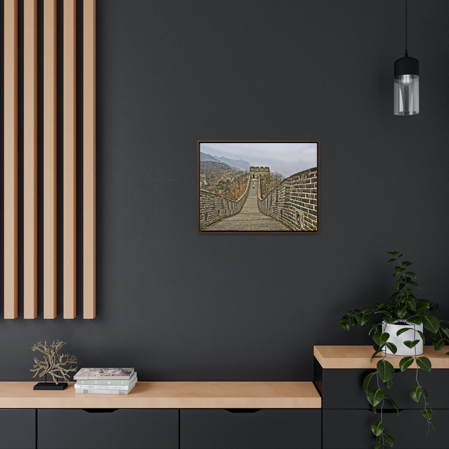 GREAT CHINA COLLECTION: Horizontal Framed Premium Gallery Wrap Canvas -The Great Wall of China - HDR photography to enhance details, China. - Green Forest Home