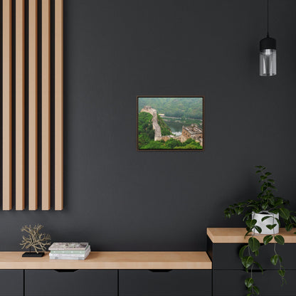 GREAT CHINA COLLECTION: Horizontal Framed Premium Gallery Wrap Canvas - The Great Wall of China - weathered section - Green Forest Home