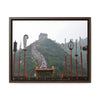 GREAT CHINA COLLECTION: Horizontal Framed Premium Gallery Wrap Canvas - the Great Wall of China with traditional weapons. - Green Forest Home