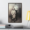 GREAT CHINA COLLECTION - Vertical Framed Premium Gallery Wrap Canvas - YIP Man and Bruce Lee - Martials Arts Master - made famous by his disciple Bruce Lee - Green Forest Home
