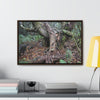 Horizontal Framed Premium Gallery Wrap Canvas - 14 KM TRADEWINDS TRAIL - EL YUNQUE RAINFOREST PR EXPLORATION ON 2013-02-01 - OLD PAL RESTS ON TREE WHILE IT HOLDS ON ANOTHER DECAYING TREE AS BASE - THE CLOUD FOREST - BEFORE MARIA - Green Forest Home