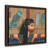 Horizontal Framed Premium Gallery Wrap Canvas - Ancient papyrus with Goddess Isis - Egypt - Ancient religions - Green Forest Home