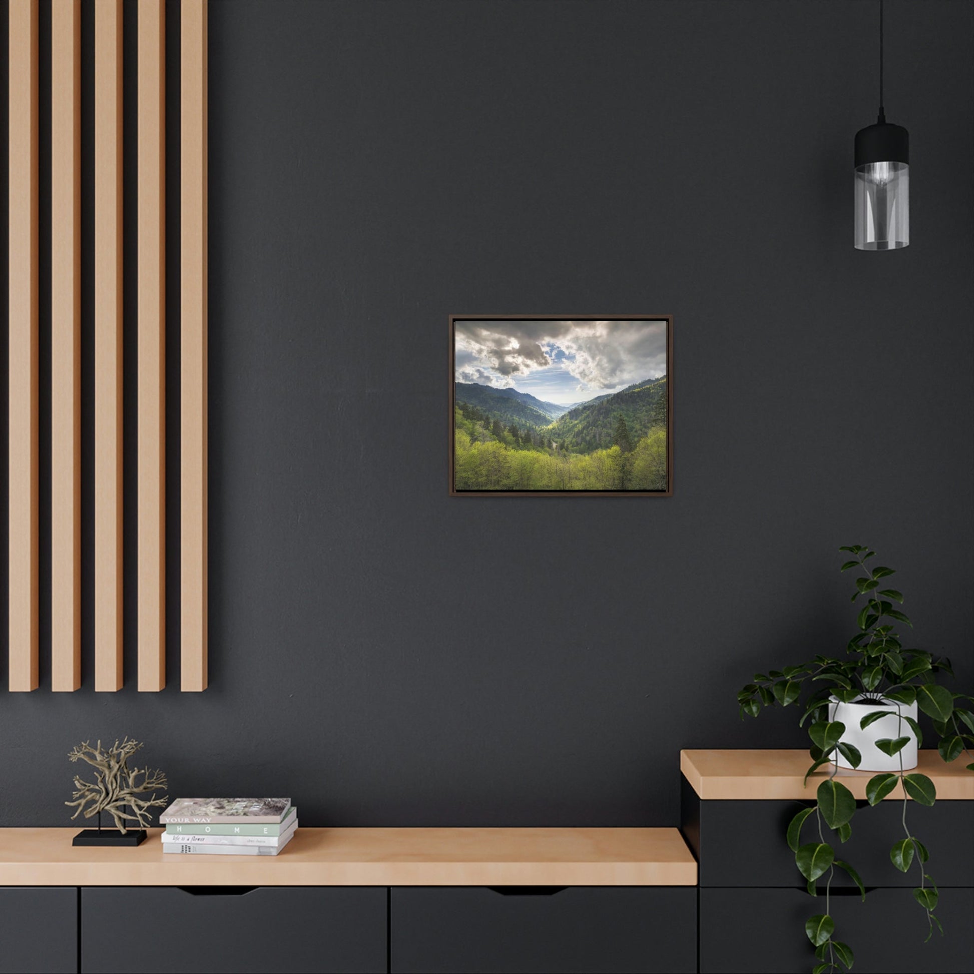 Horizontal Framed Premium Gallery Wrap Canvas - Celebrating the breathtaking Smoky Mountains National Park - Green Forest Home