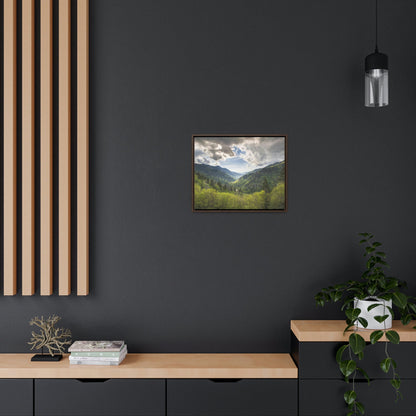 Horizontal Framed Premium Gallery Wrap Canvas - Celebrating the breathtaking Smoky Mountains National Park - Green Forest Home