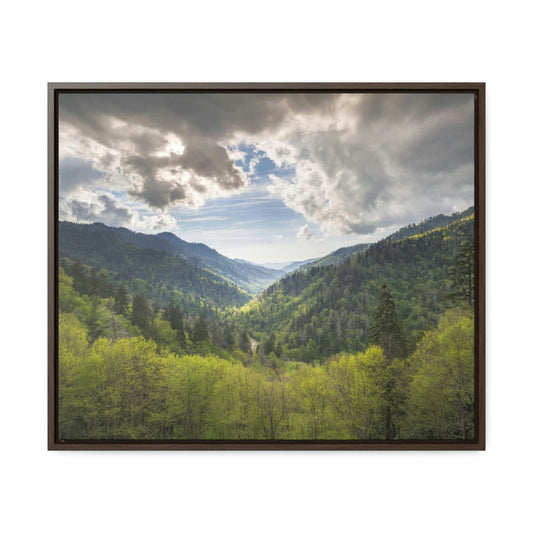 Horizontal Framed Premium Gallery Wrap Canvas - Celebrating the breathtaking Smoky Mountains National Park - Green Forest Home