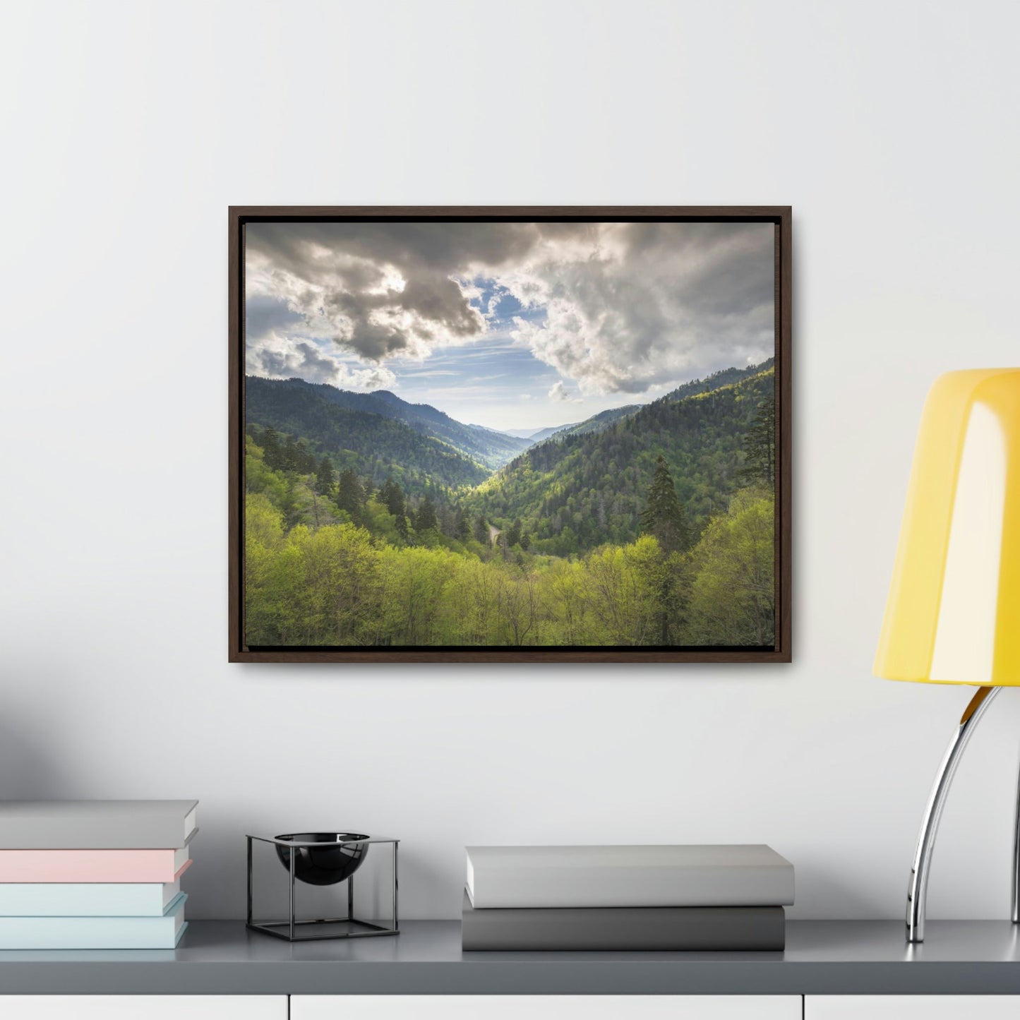 Horizontal Framed Premium Gallery Wrap Canvas - Celebrating the breathtaking Smoky Mountains National Park - Green Forest Home