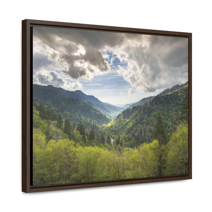 Horizontal Framed Premium Gallery Wrap Canvas - Celebrating the breathtaking Smoky Mountains National Park - Green Forest Home