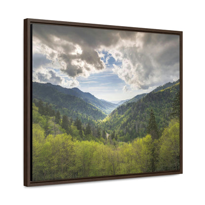 Horizontal Framed Premium Gallery Wrap Canvas - Celebrating the breathtaking Smoky Mountains National Park - Green Forest Home