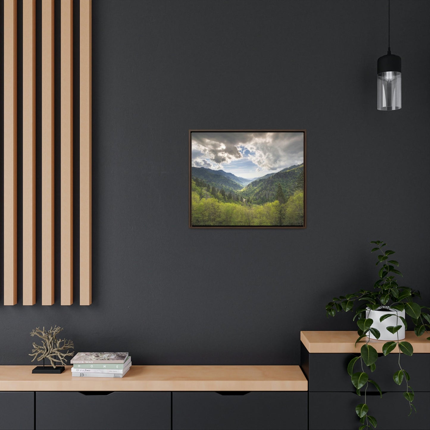 Horizontal Framed Premium Gallery Wrap Canvas - Celebrating the breathtaking Smoky Mountains National Park - Green Forest Home