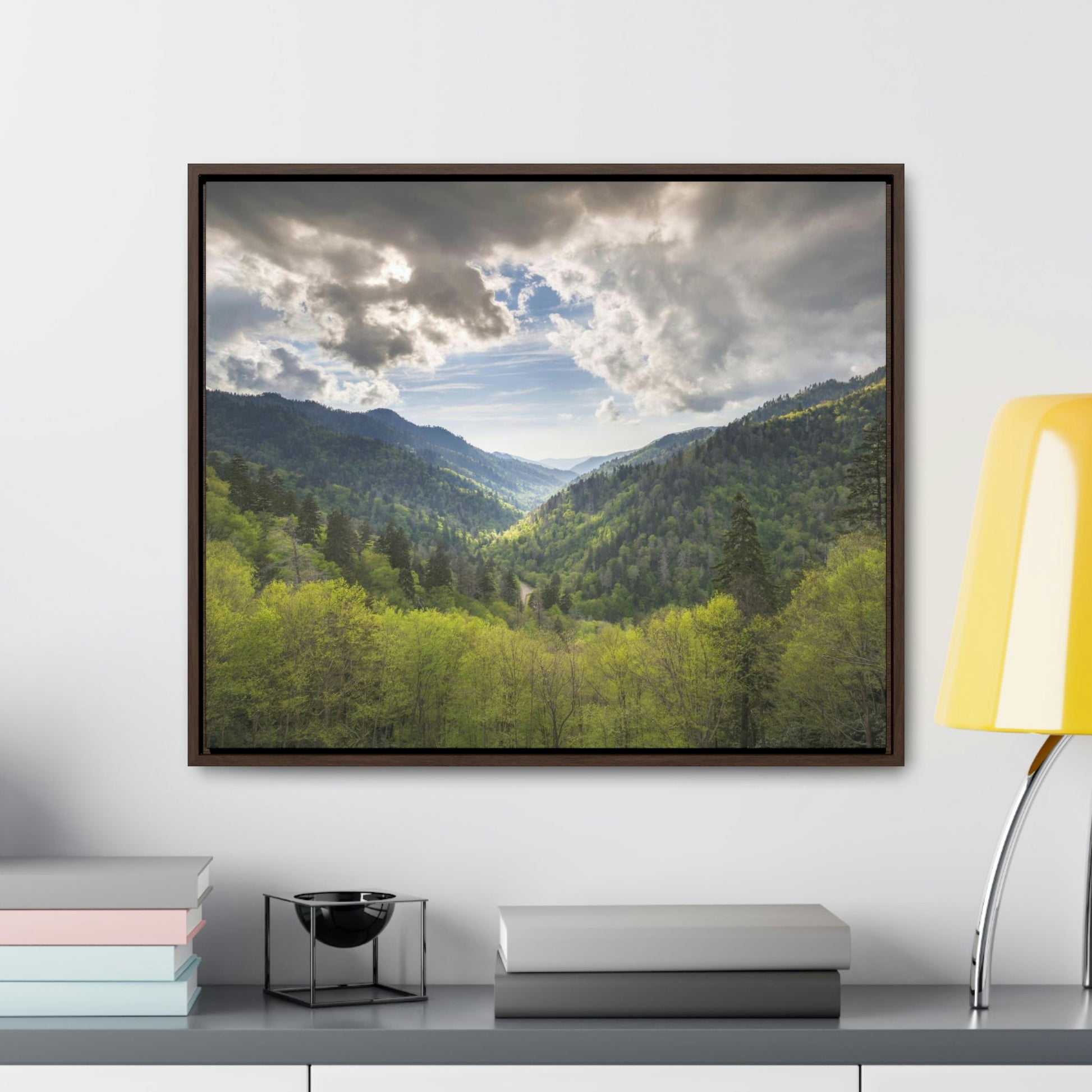 Horizontal Framed Premium Gallery Wrap Canvas - Celebrating the breathtaking Smoky Mountains National Park - Green Forest Home