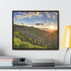 Horizontal Framed Premium Gallery Wrap Canvas - Celebrating the Great Smoky Mountain National Park - Green Forest Home