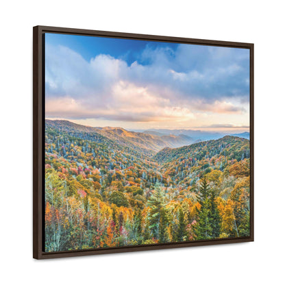 Horizontal Framed Premium Gallery Wrap Canvas - Celebrating the Great Smoky Mountain National Park - Green Forest Home