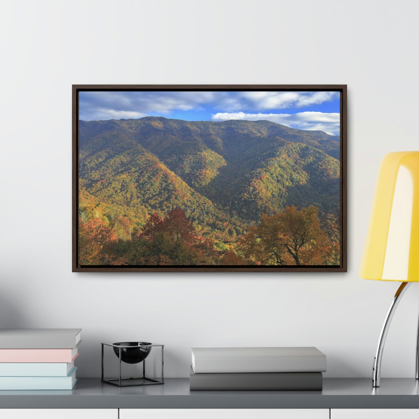 Horizontal Framed Premium Gallery Wrap Canvas - Celebrating the Great Smoky Mountain National Park - Green Forest Home