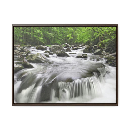Horizontal Framed Premium Gallery Wrap Canvas - Celebrating the Great Smoky Mountain National Park - Green Forest Home