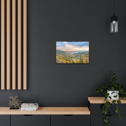 Horizontal Framed Premium Gallery Wrap Canvas - Celebrating the Great Smoky Mountain National Park - Green Forest Home