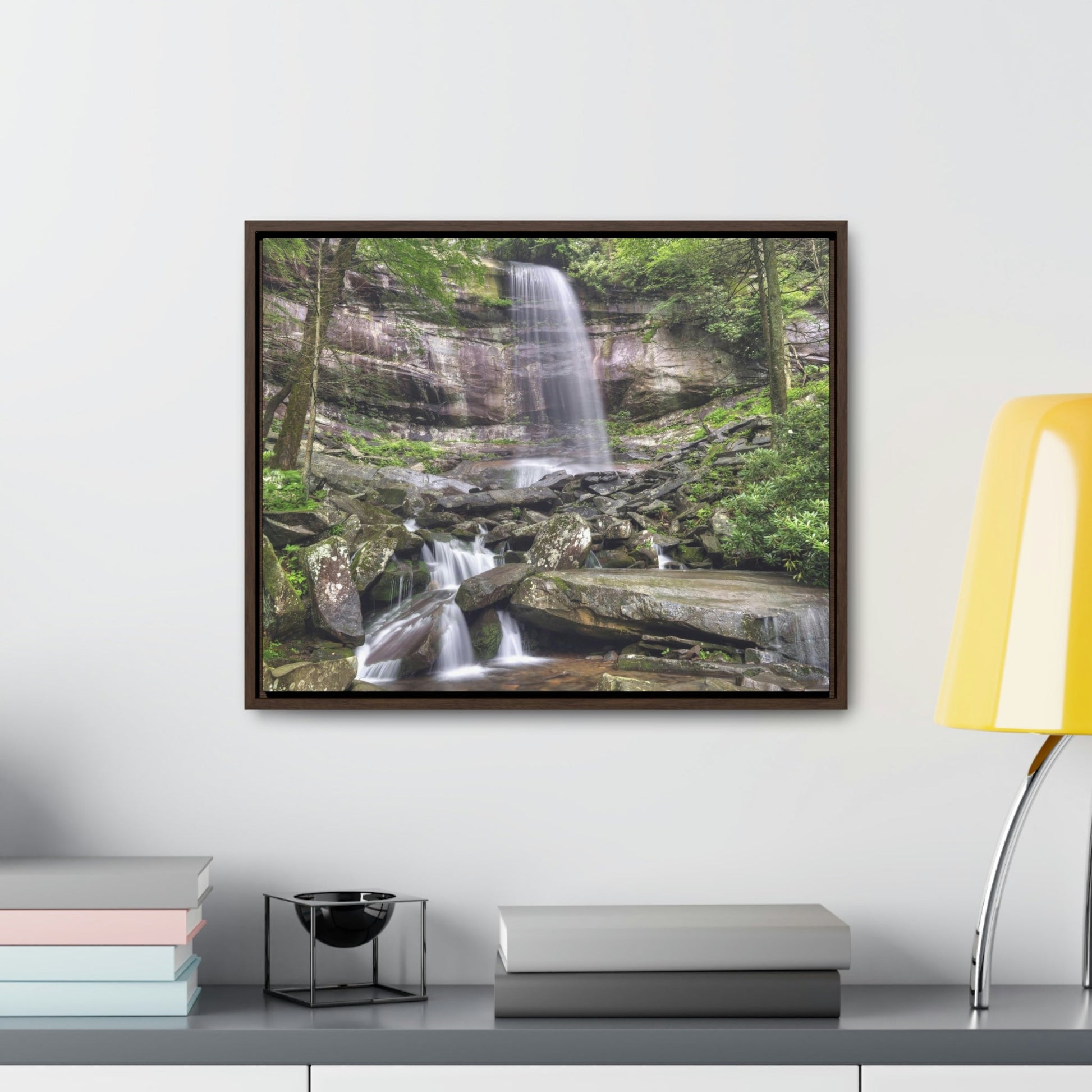 Horizontal Framed Premium Gallery Wrap Canvas - Celebrating the Great Smoky Mountain National Park - Green Forest Home