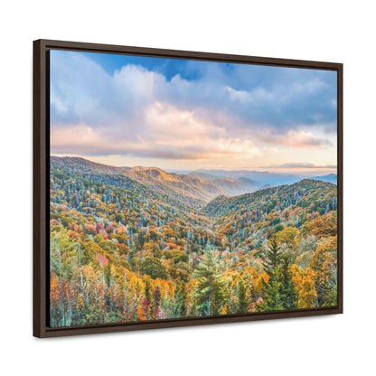 Horizontal Framed Premium Gallery Wrap Canvas - Celebrating the Great Smoky Mountain National Park - Green Forest Home