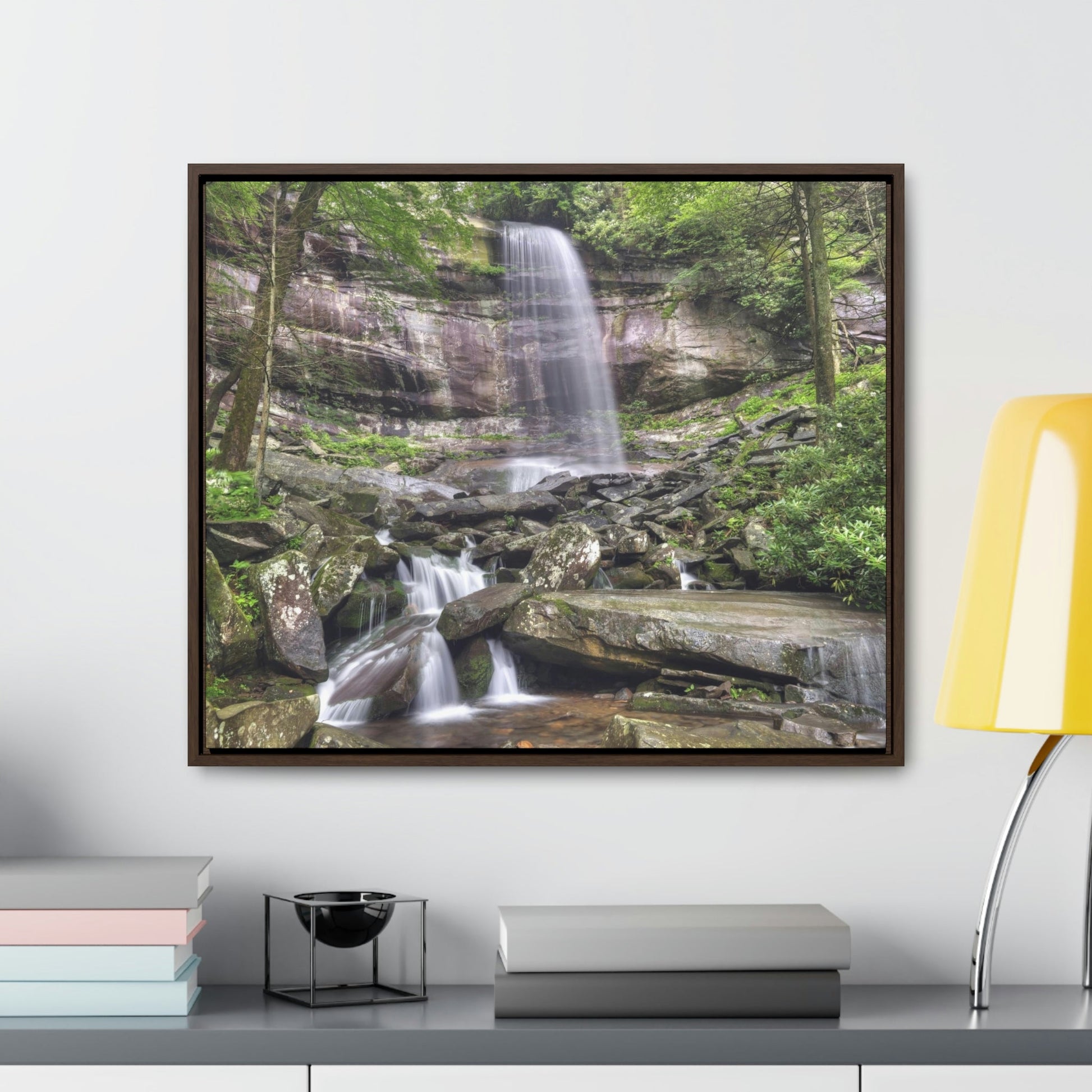 Horizontal Framed Premium Gallery Wrap Canvas - Celebrating the Great Smoky Mountain National Park - Green Forest Home