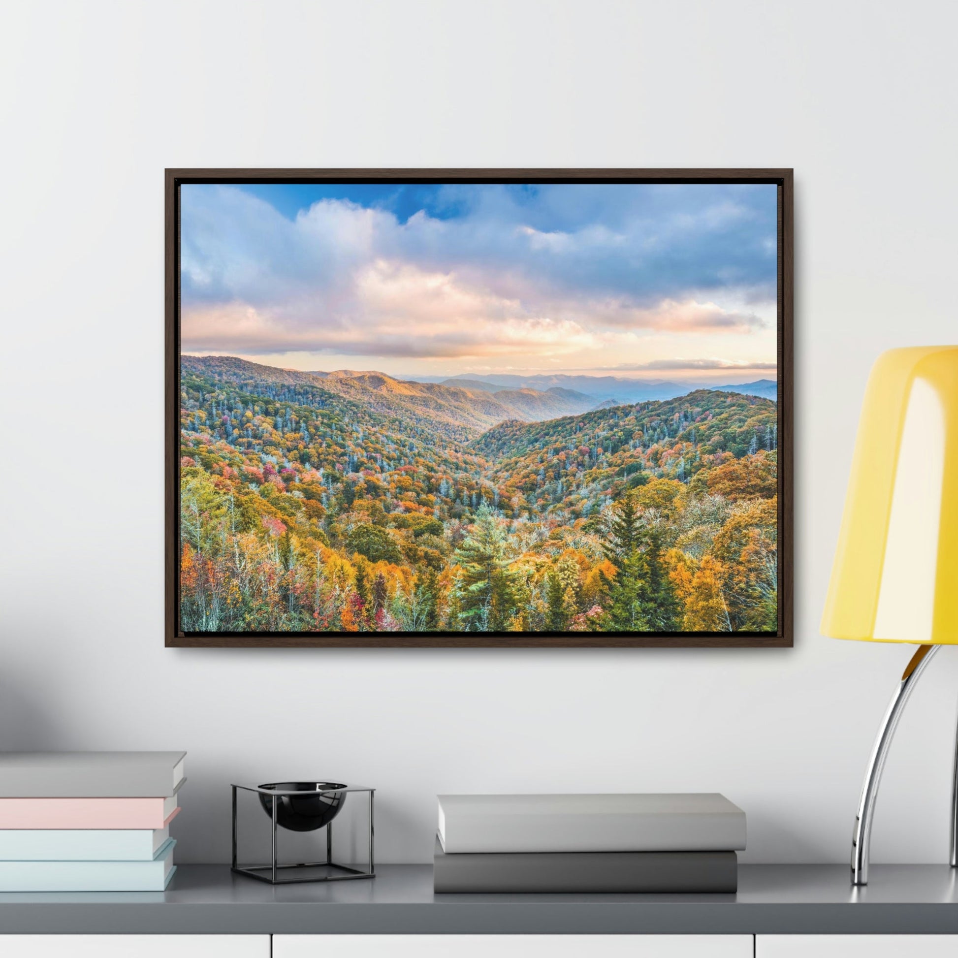 Horizontal Framed Premium Gallery Wrap Canvas - Celebrating the Great Smoky Mountain National Park - Green Forest Home