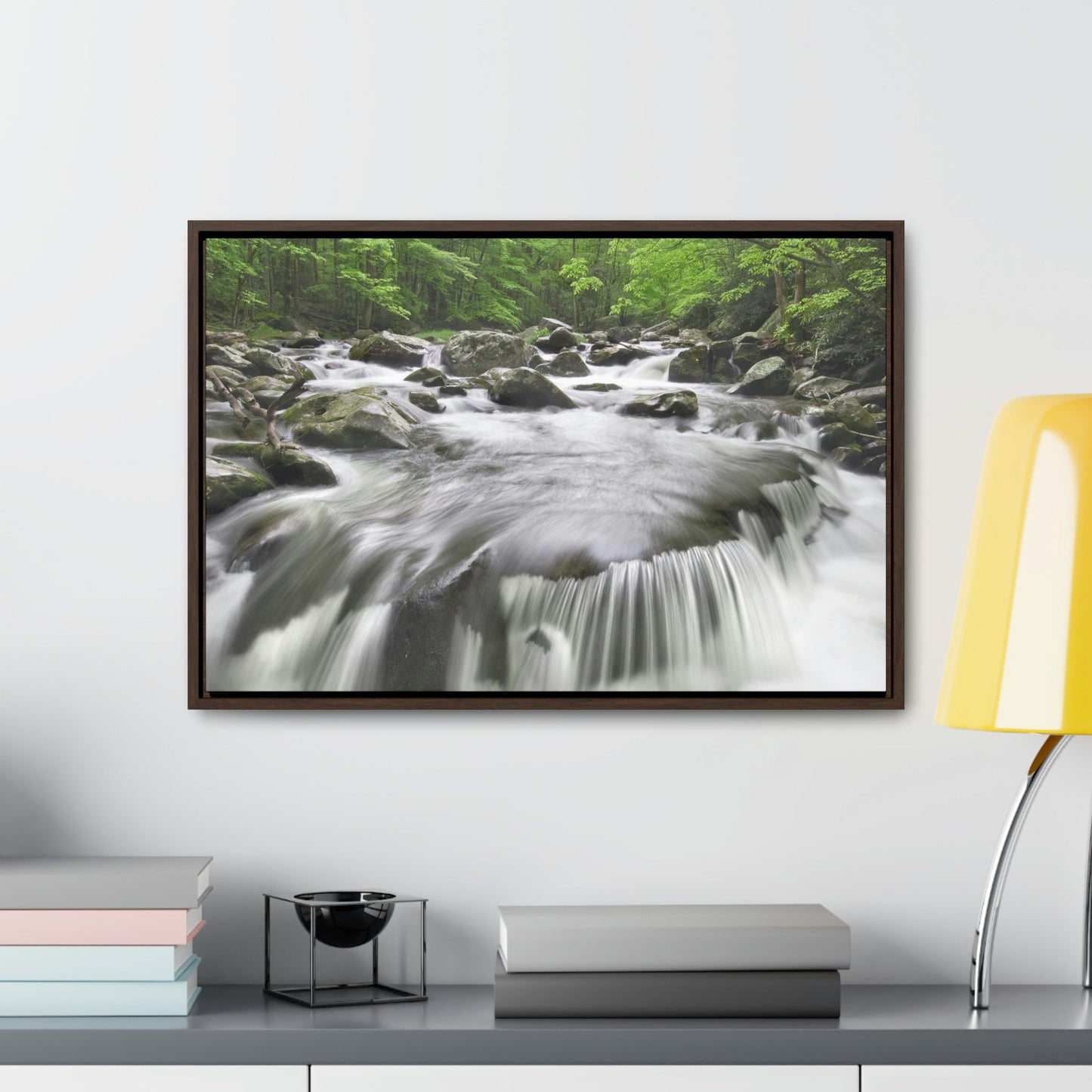Horizontal Framed Premium Gallery Wrap Canvas - Celebrating the Great Smoky Mountain National Park - Green Forest Home