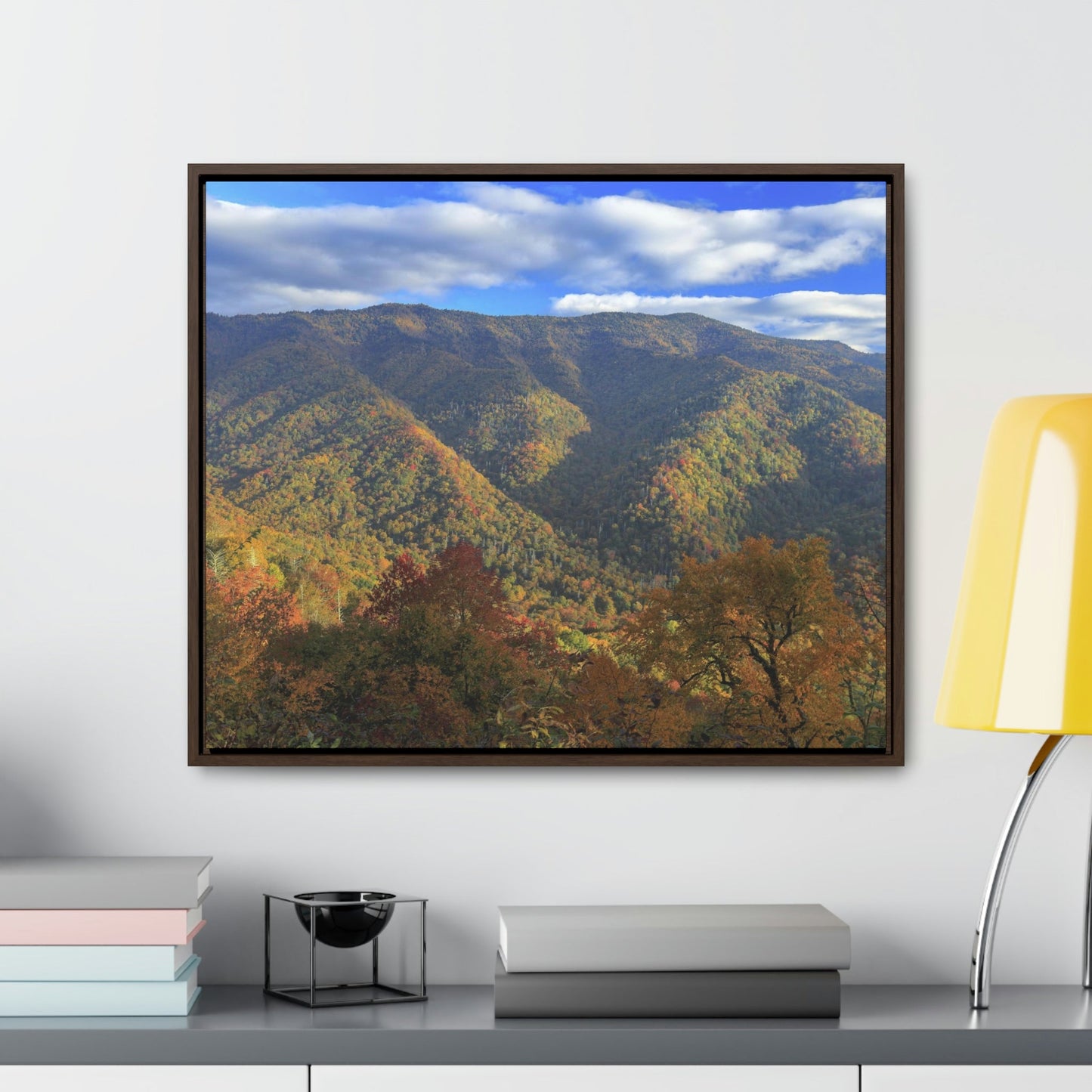 Horizontal Framed Premium Gallery Wrap Canvas - Celebrating the Great Smoky Mountain National Park - Green Forest Home