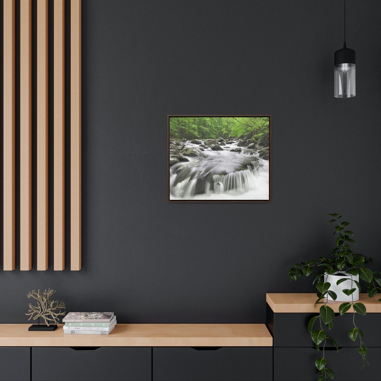 Horizontal Framed Premium Gallery Wrap Canvas - Celebrating the Great Smoky Mountain National Park - Green Forest Home