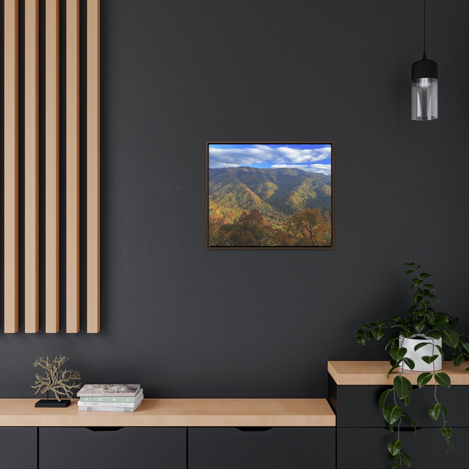Horizontal Framed Premium Gallery Wrap Canvas - Celebrating the Great Smoky Mountain National Park - Green Forest Home