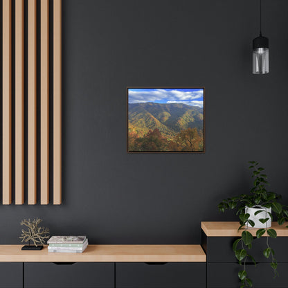 Horizontal Framed Premium Gallery Wrap Canvas - Celebrating the Great Smoky Mountain National Park - Green Forest Home
