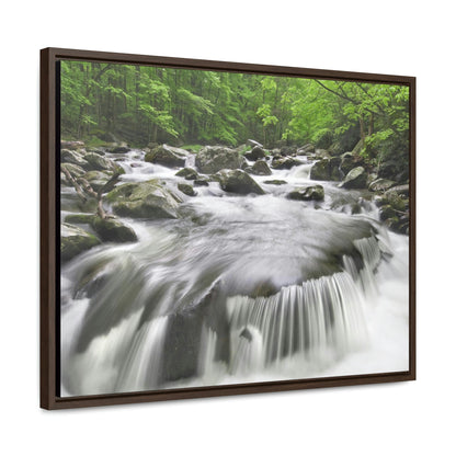 Horizontal Framed Premium Gallery Wrap Canvas - Celebrating the Great Smoky Mountain National Park - Green Forest Home