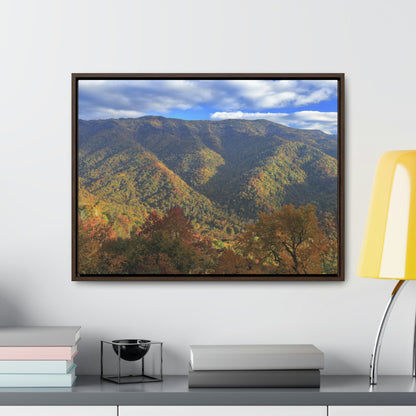 Horizontal Framed Premium Gallery Wrap Canvas - Celebrating the Great Smoky Mountain National Park - Green Forest Home