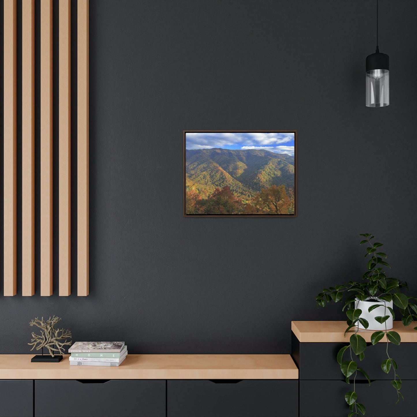 Horizontal Framed Premium Gallery Wrap Canvas - Celebrating the Great Smoky Mountain National Park - Green Forest Home