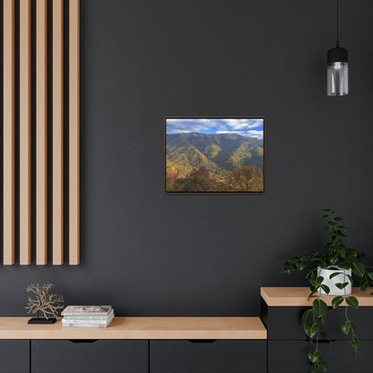 Horizontal Framed Premium Gallery Wrap Canvas - Celebrating the Great Smoky Mountain National Park - Green Forest Home