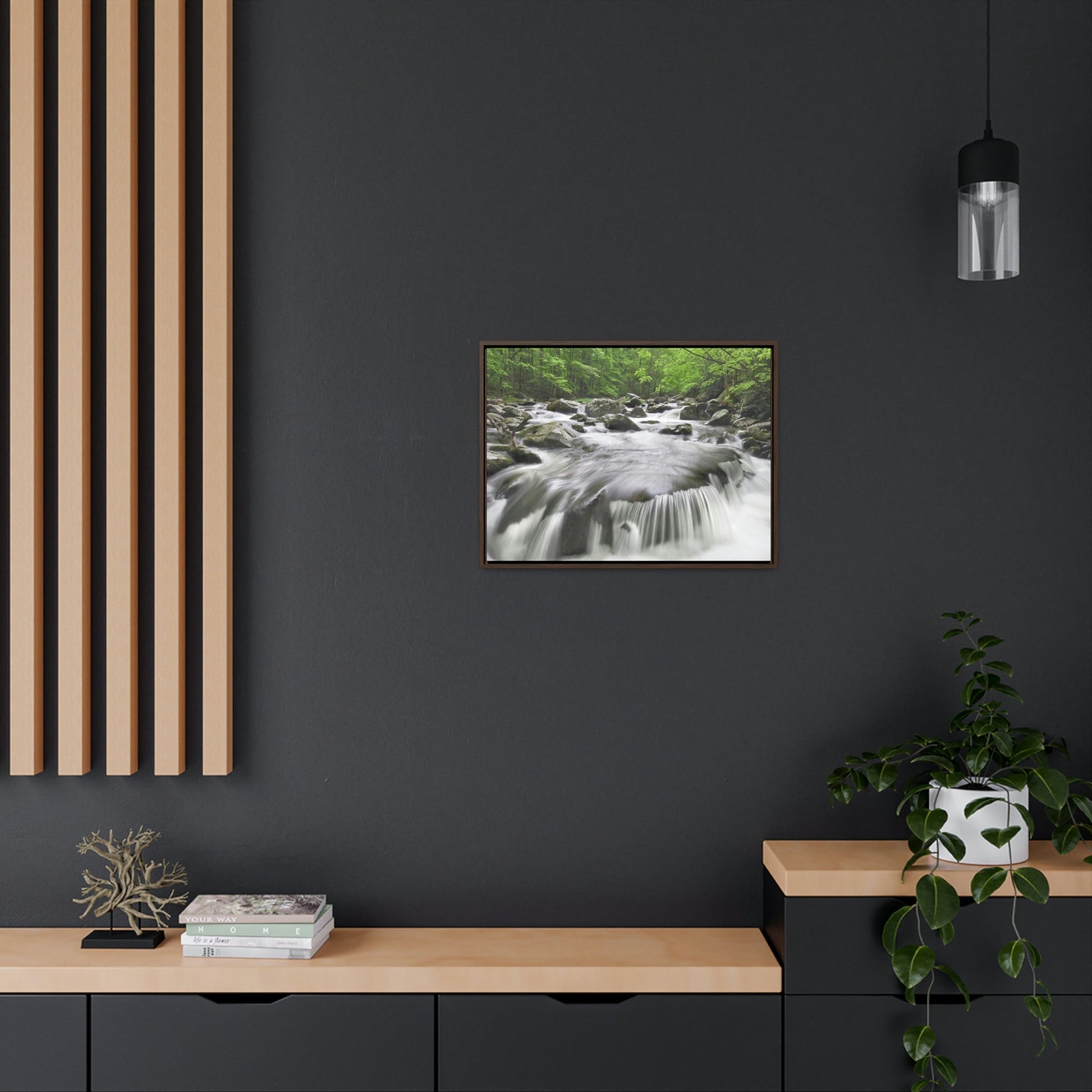 Horizontal Framed Premium Gallery Wrap Canvas - Celebrating the Great Smoky Mountain National Park - Green Forest Home