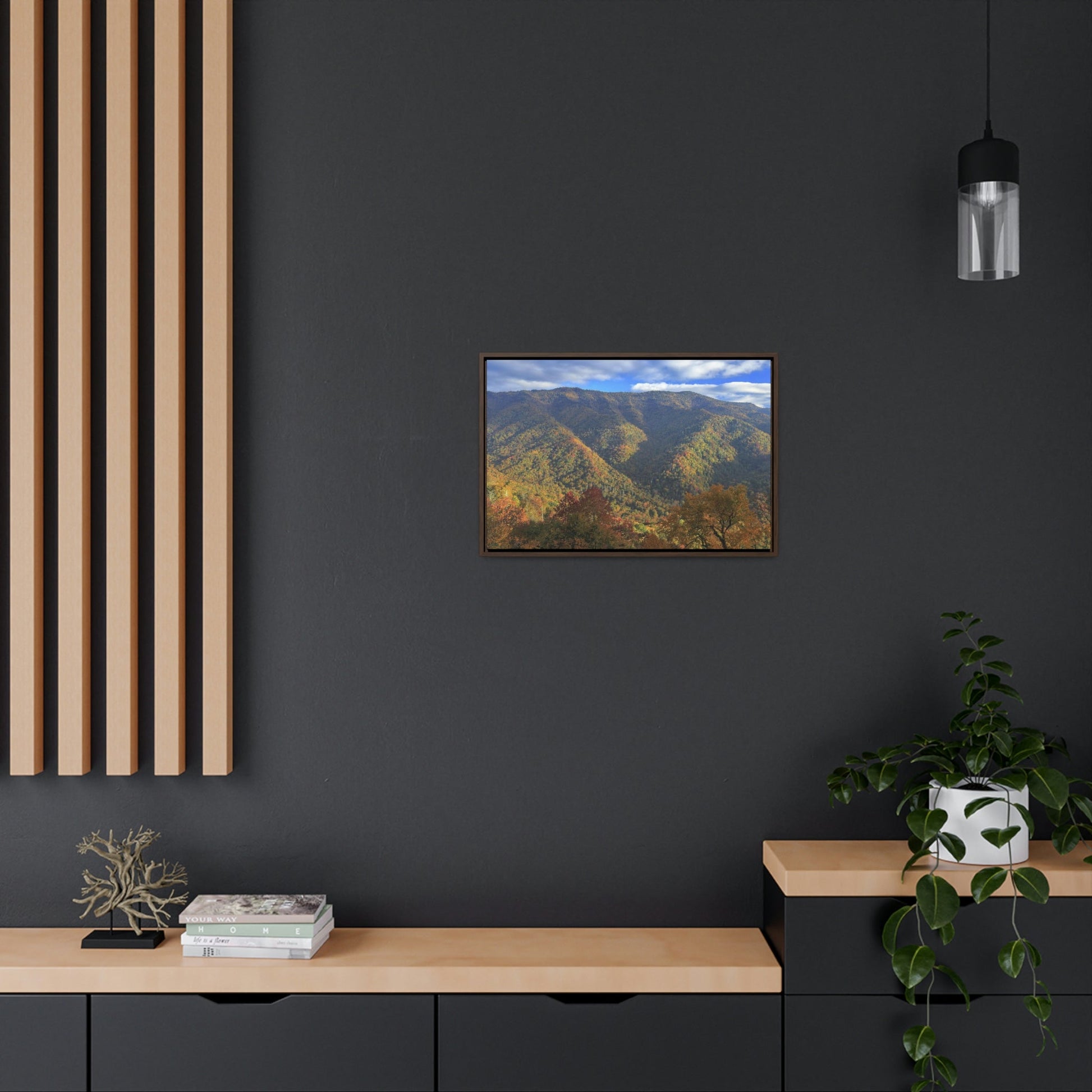 Horizontal Framed Premium Gallery Wrap Canvas - Celebrating the Great Smoky Mountain National Park - Green Forest Home