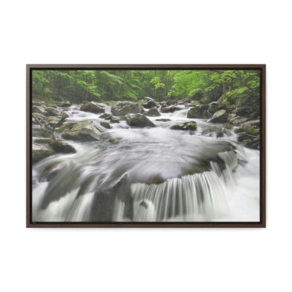 Horizontal Framed Premium Gallery Wrap Canvas - Celebrating the Great Smoky Mountain National Park - Green Forest Home