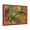 Horizontal Framed Premium Gallery Wrap Canvas - Dancing Trees - Near Old Pal warped trees typical of cloud high-altitude rain forest El Yunque PR - Green Forest Home