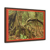 Horizontal Framed Premium Gallery Wrap Canvas - Dancing Trees - Near Old Pal warped trees typical of cloud high-altitude rain forest El Yunque PR - Green Forest Home
