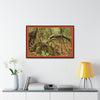 Horizontal Framed Premium Gallery Wrap Canvas - Dancing Trees - Near Old Pal warped trees typical of cloud high-altitude rain forest El Yunque PR - Green Forest Home