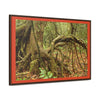 Horizontal Framed Premium Gallery Wrap Canvas - Dancing Trees - Near Old Pal warped trees typical of cloud high-altitude rain forest El Yunque PR - Green Forest Home