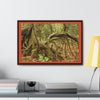 Horizontal Framed Premium Gallery Wrap Canvas - Dancing Trees - Near Old Pal warped trees typical of cloud high-altitude rain forest El Yunque PR - Green Forest Home