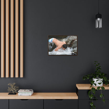 Horizontal Framed Premium Gallery Wrap Canvas - Holy Spirit River explorations - El Yunque rainforest PR - Green Forest Home
