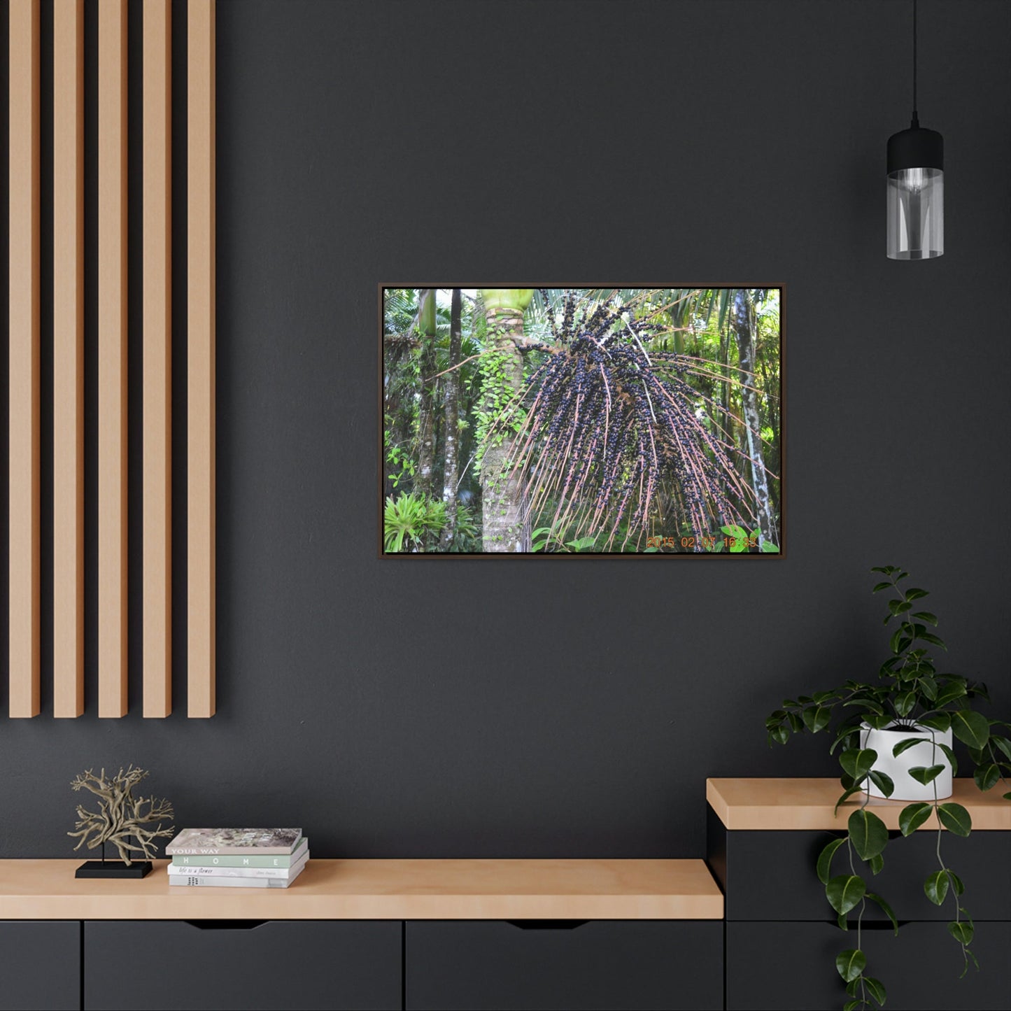 Horizontal Framed Premium Gallery Wrap Canvas - Holy Spirit River explorations - El Yunque rainforest PR - Green Forest Home