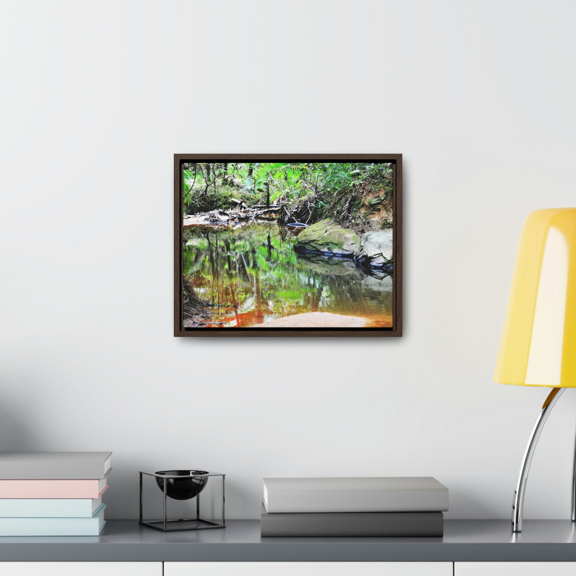 Horizontal Framed Premium Gallery Wrap Canvas - Holy Spirit River explorations - El Yunque rainforest PR - Green Forest Home