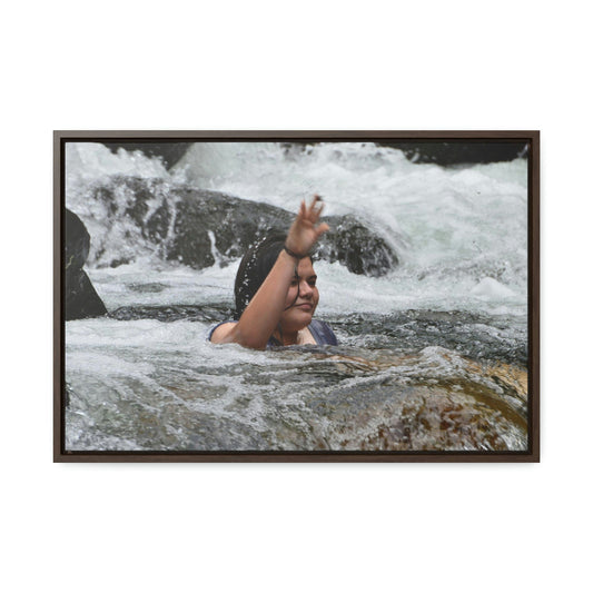 Horizontal Framed Premium Gallery Wrap Canvas - Holy Spirit River explorations - El Yunque rainforest PR - Green Forest Home