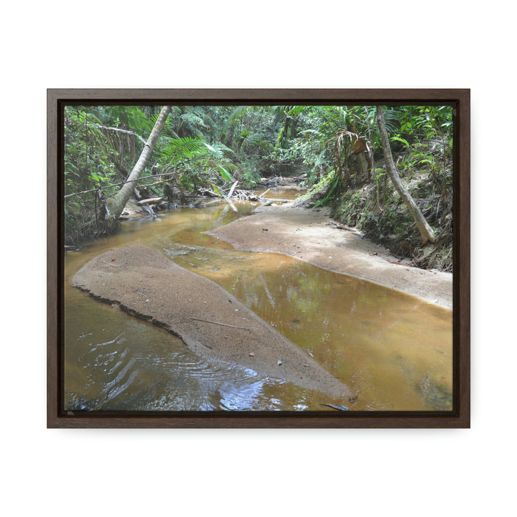 Horizontal Framed Premium Gallery Wrap Canvas - Holy Spirit River explorations - El Yunque rainforest PR - Green Forest Home