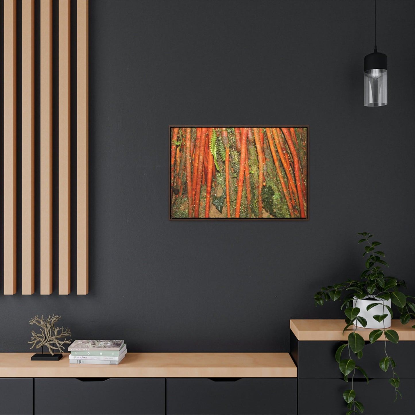Horizontal Framed Premium Gallery Wrap Canvas - Holy Spirit River explorations - El Yunque rainforest PR - Green Forest Home