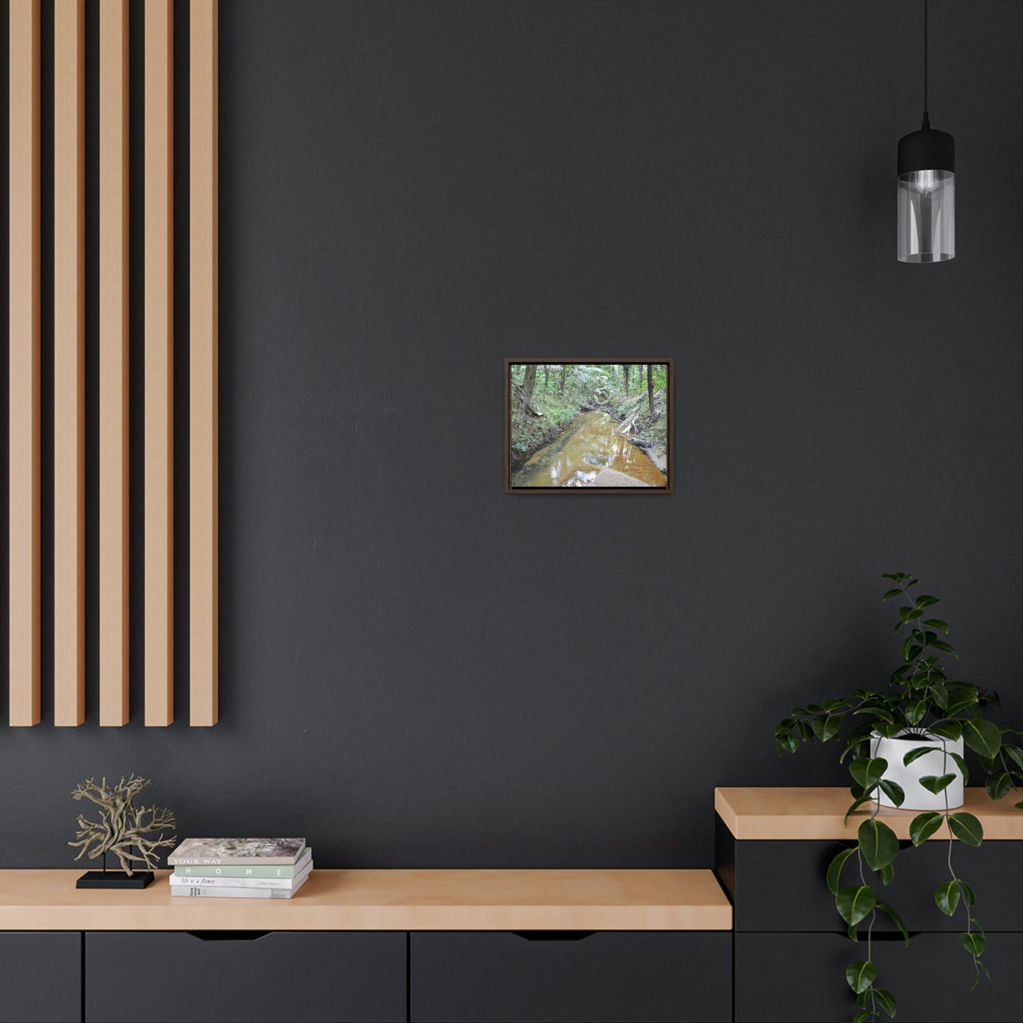 Horizontal Framed Premium Gallery Wrap Canvas - Holy Spirit River explorations - El Yunque rainforest PR - Green Forest Home
