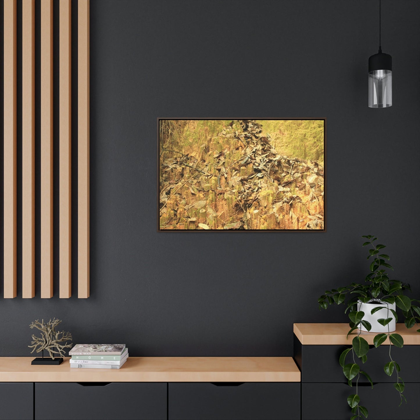 Horizontal Framed Premium Gallery Wrap Canvas - Holy Spirit River explorations - El Yunque rainforest PR - Green Forest Home