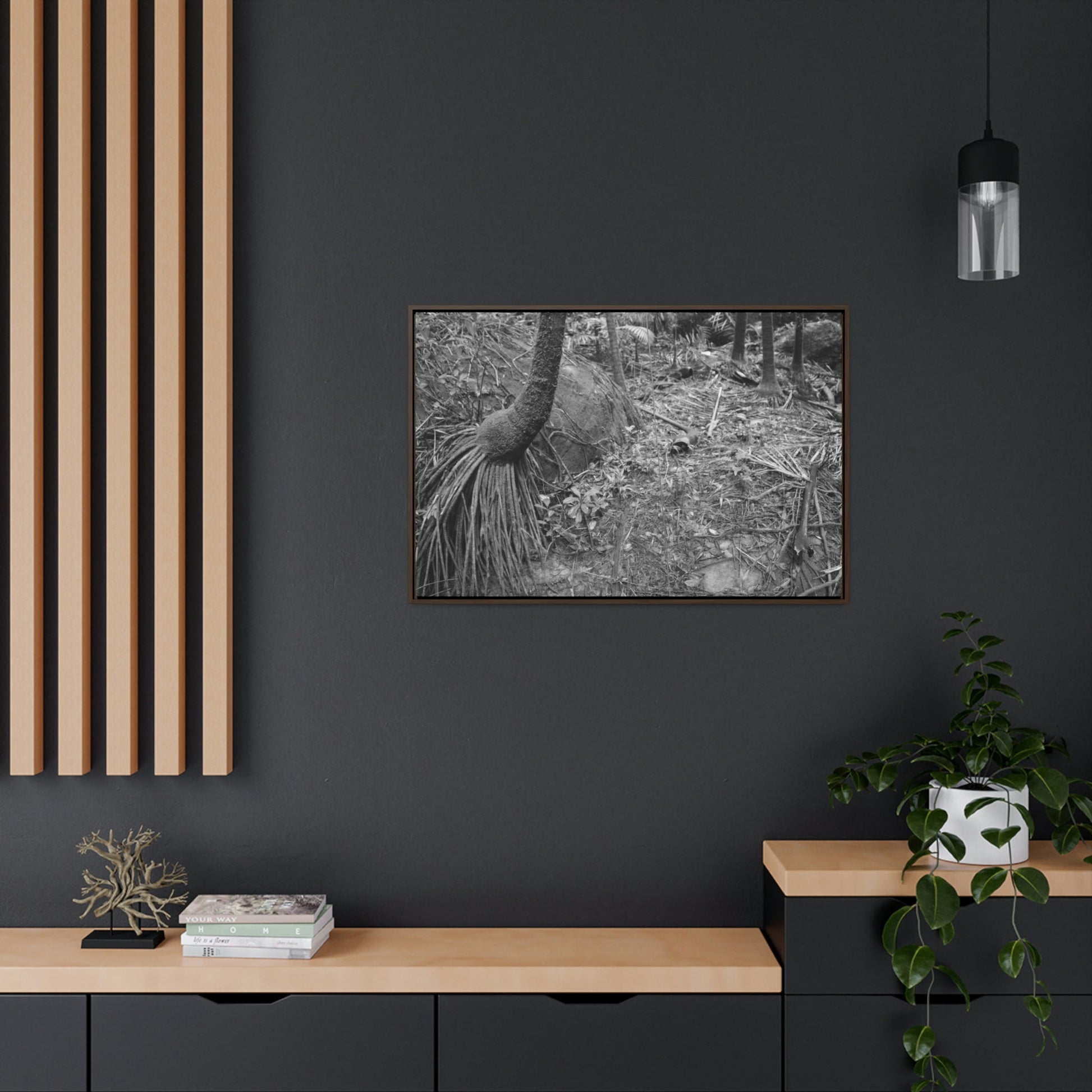 Horizontal Framed Premium Gallery Wrap Canvas - Holy Spirit River explorations - El Yunque rainforest PR - Green Forest Home