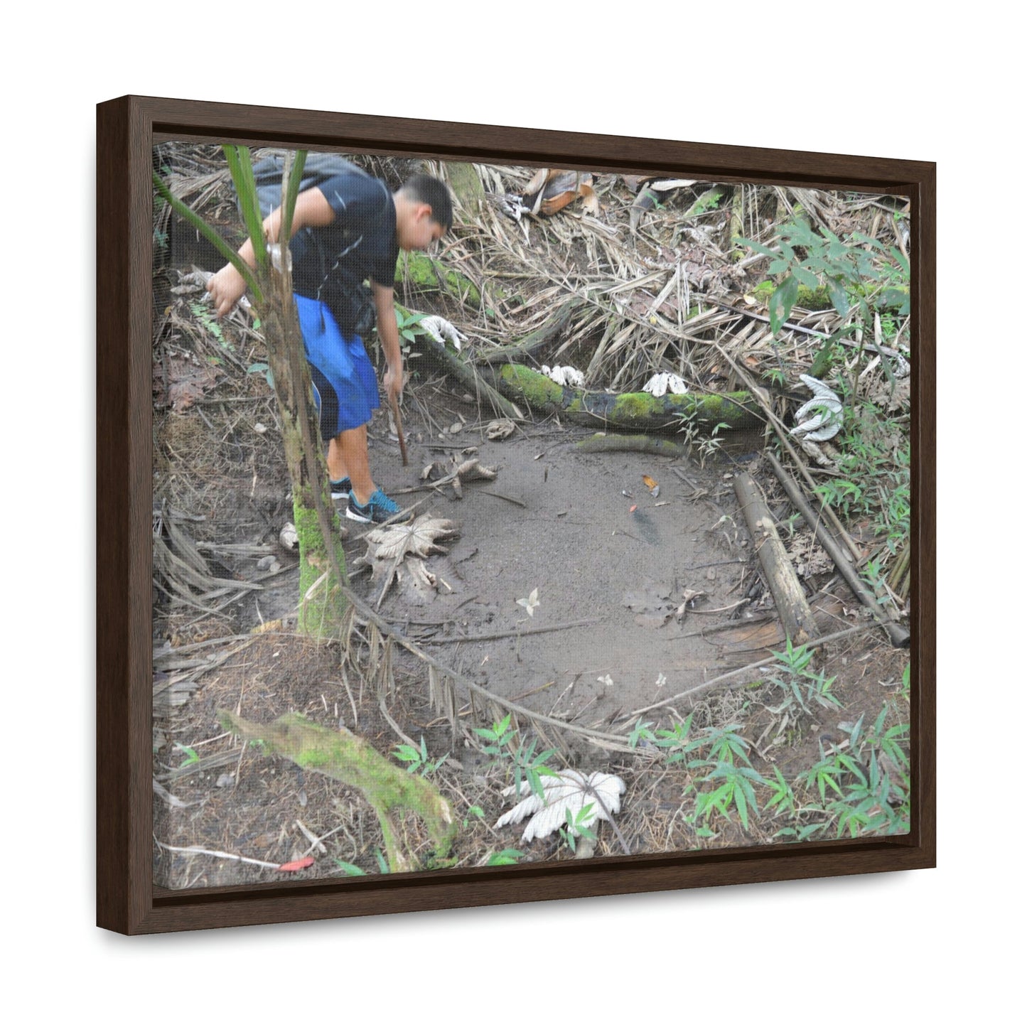 Horizontal Framed Premium Gallery Wrap Canvas - Holy Spirit River explorations - El Yunque rainforest PR - Green Forest Home